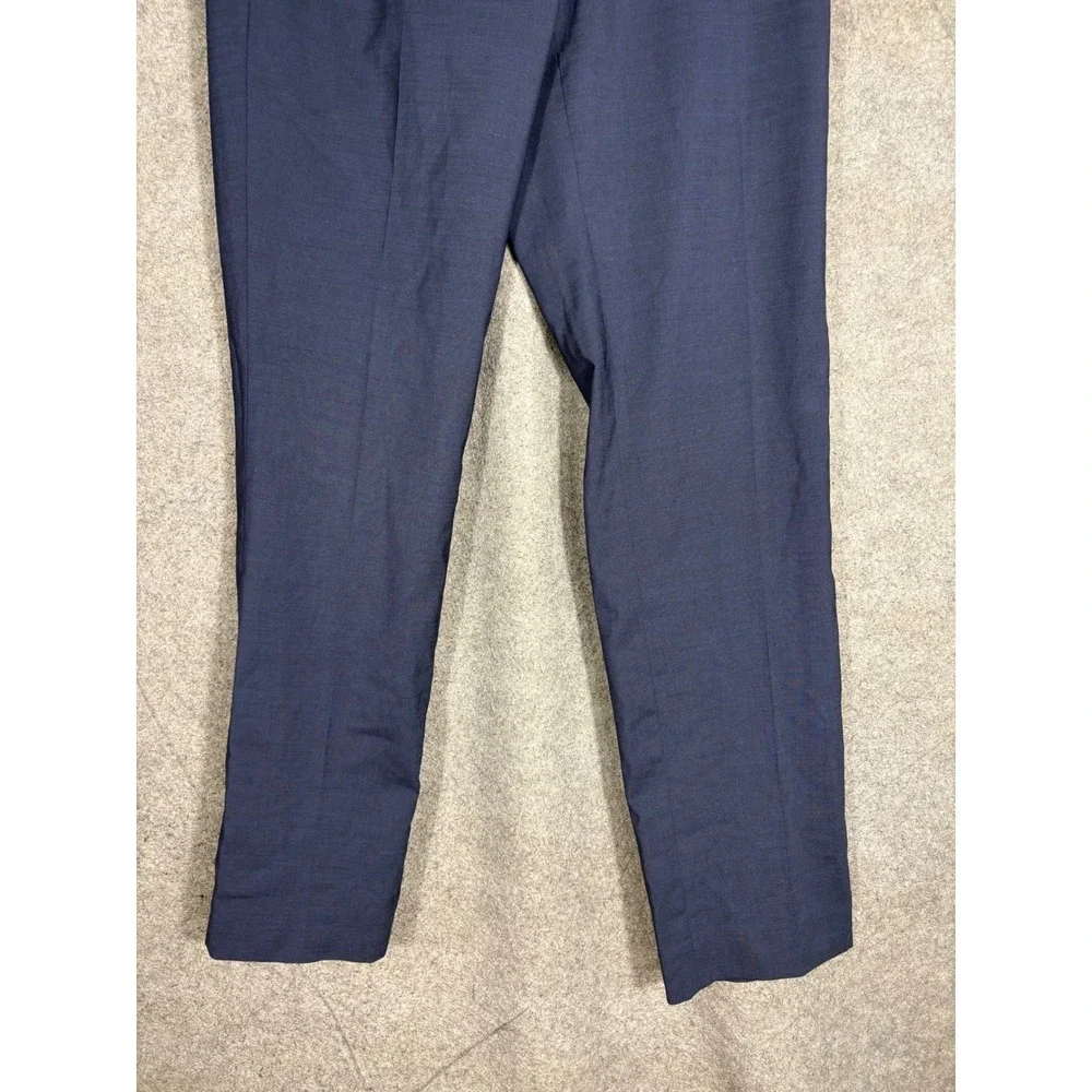 Banana Republic Slim Fit Navy Blue Stretch Wool Dress Pants Mens 32x34 Stain Res